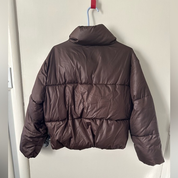 Old Navy Chocolate Puffer Jacket  like new - Picture 4 of 6